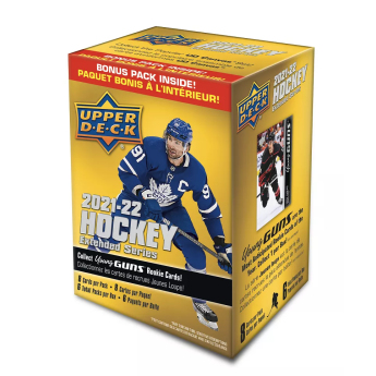NHL dobozok NHL hokikártyák 2021-22 Upper Deck Extended Series Hockey Blaster Box