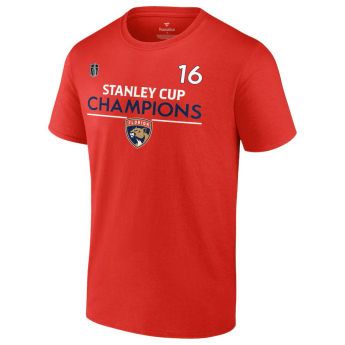 Florida Panthers férfi póló Aleksander Barkov #16 2024 Stanley Cup Champions Authentic Pro Name & Number