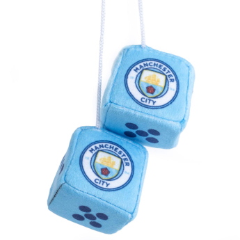 Manchester City autó kocka blue and white dice