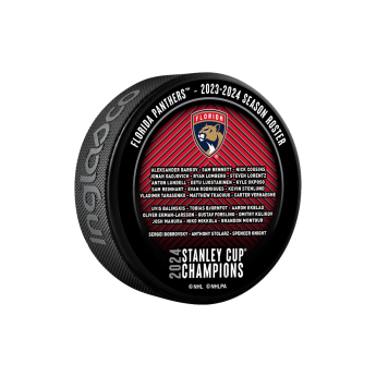 Florida Panthers korong 2024 Stanley Cup Champions Roster Souvenir Collector Puck