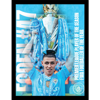 Manchester City kép keretben Foden Framed Picture 30 x 10