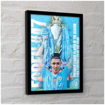 Manchester City kép keretben Foden Framed Picture 30 x 10