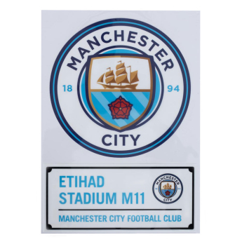 Manchester City matricák A4 Car Decal