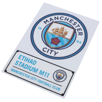 Manchester City matricák A4 Car Decal