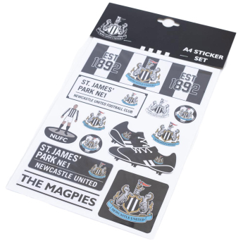 Newcastle United matricák A4 Set 12 pcs