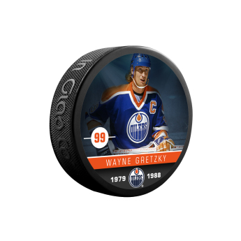 Edmonton Oilers korong souvenir collector hockey puck Wayne Gretzky #99