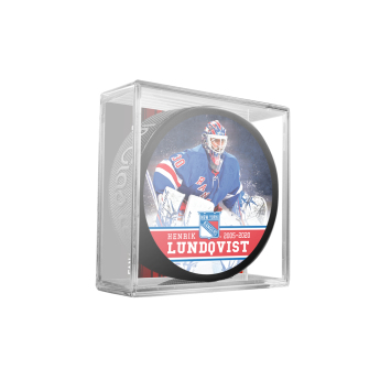 New York Rangers korong retirement souvenir hockey puck in cube