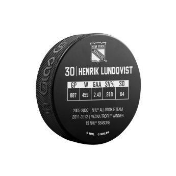 New York Rangers korong retirement souvenir hockey puck in cube