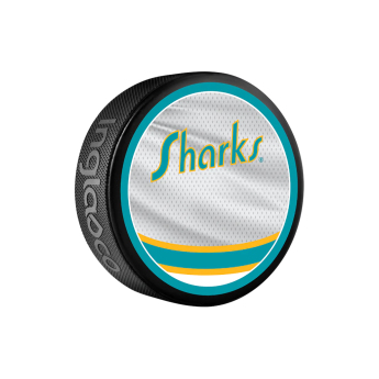 San Jose Sharks korong Reverse Retro Jersey 2022 Souvenir Collector Hockey Puck