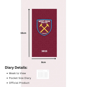 West Ham United napló Slim 2025