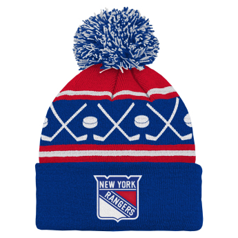 New York Rangers gyerek téli sapka Face-Off Cuff Pom