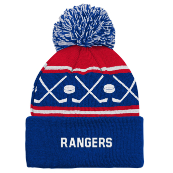 New York Rangers gyerek téli sapka Face-Off Cuff Pom