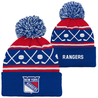 New York Rangers gyerek téli sapka Face-Off Cuff Pom