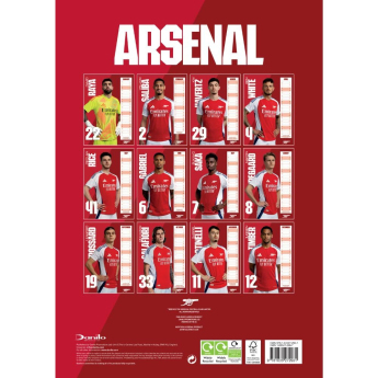 FC Arsenal naptár 2025